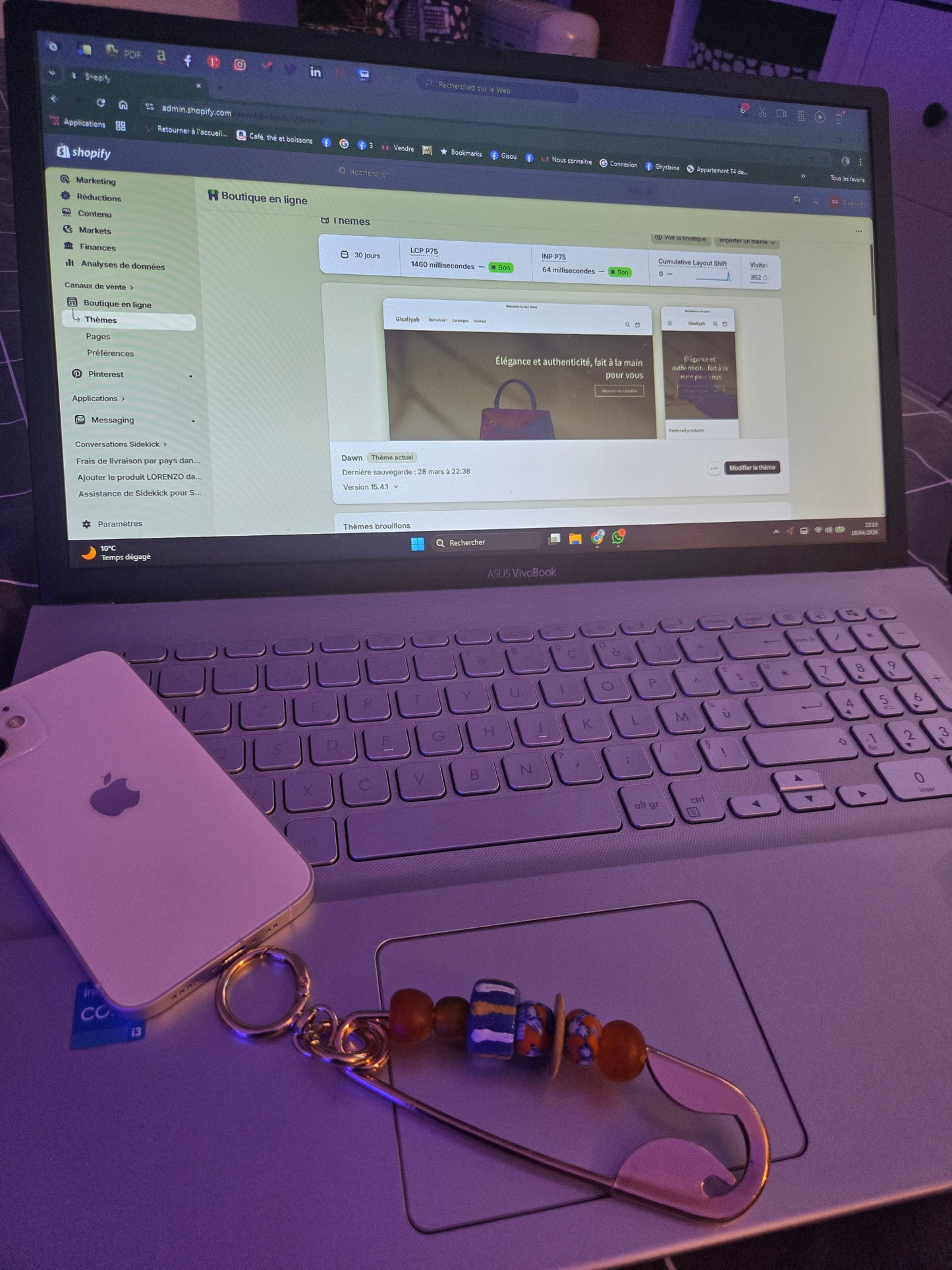 Bijoux pour téléphone
