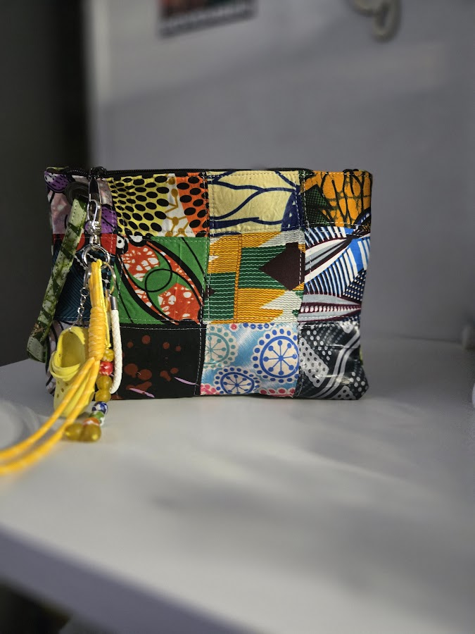 Pochette en pagne multicolor
