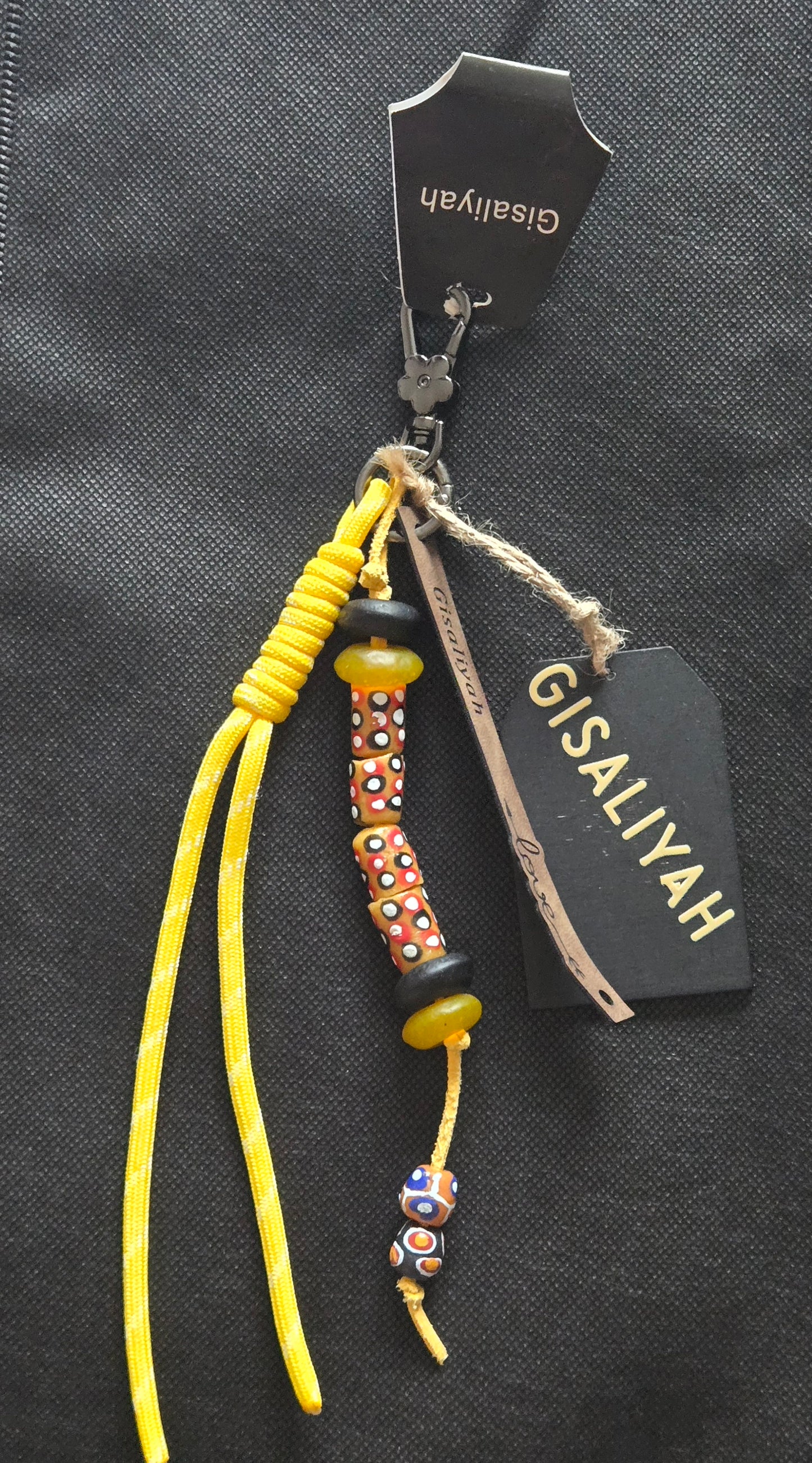Portes-clé bou Bijoux pour sac en Perles africaines peintes miulticolores